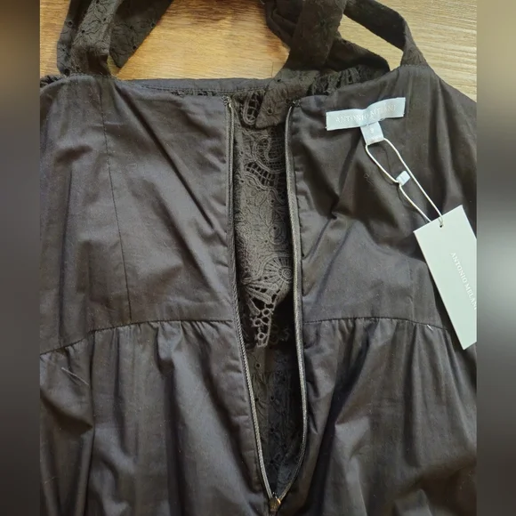 Antonio Melani Black eyelet Dress Midi NWT sz 8 - Picture 15 of 15